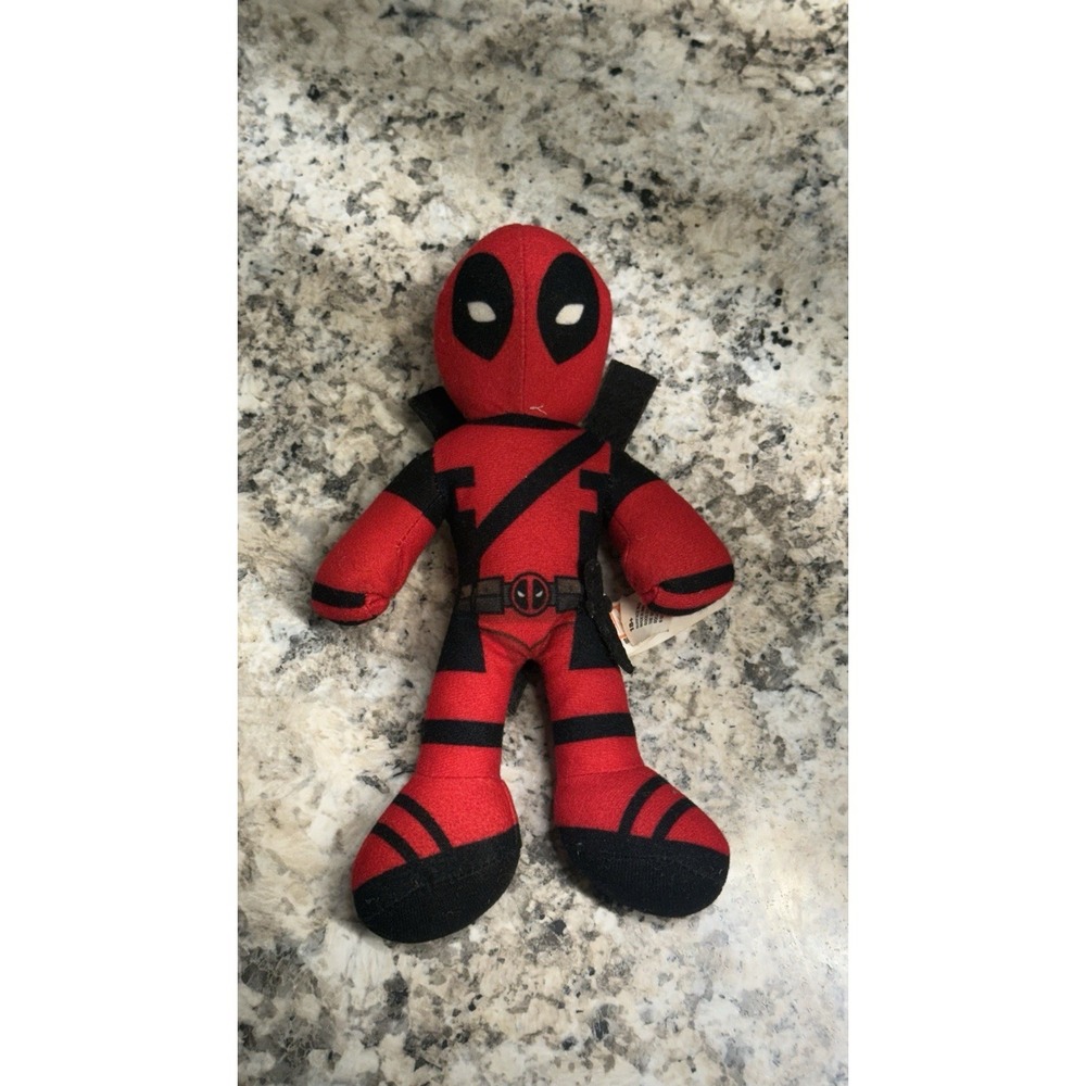 Marvel Comics Deadpool 10 Inch Stuffed Plush Toy Red Action Figure Black